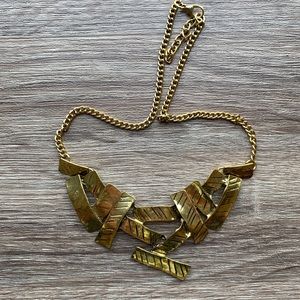Chunky gold statement necklace